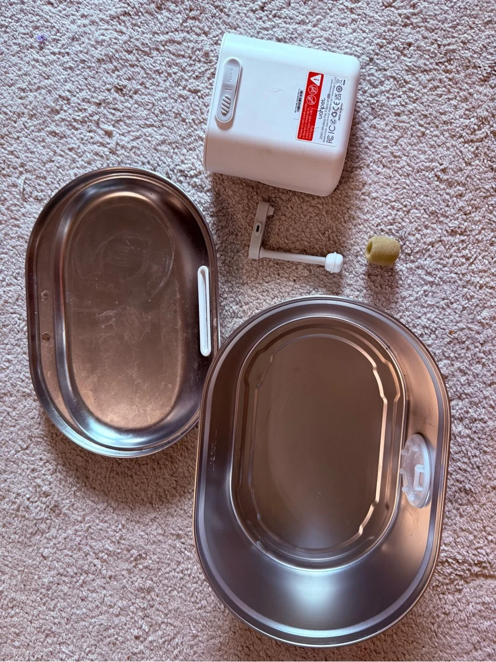 UAHPET wireless stainless steel cat water, Fountain